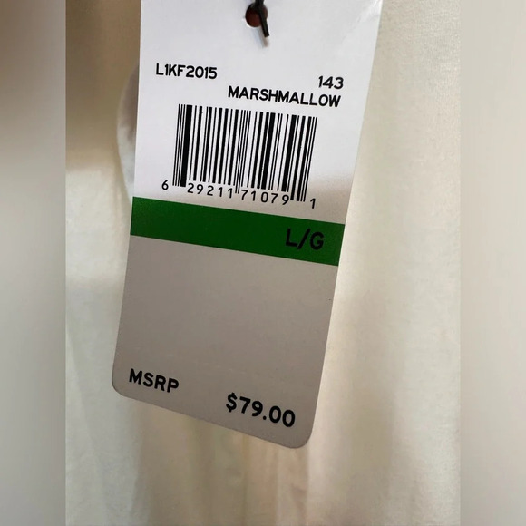 LAUNDRY BY SHELLI SEGAL white long Sleeves Knit Top lace shoulder NWT - Picture 7 of 8